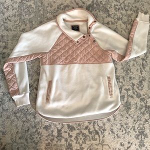 Abercrombie&Fitch cream/pale pink fleece pullover